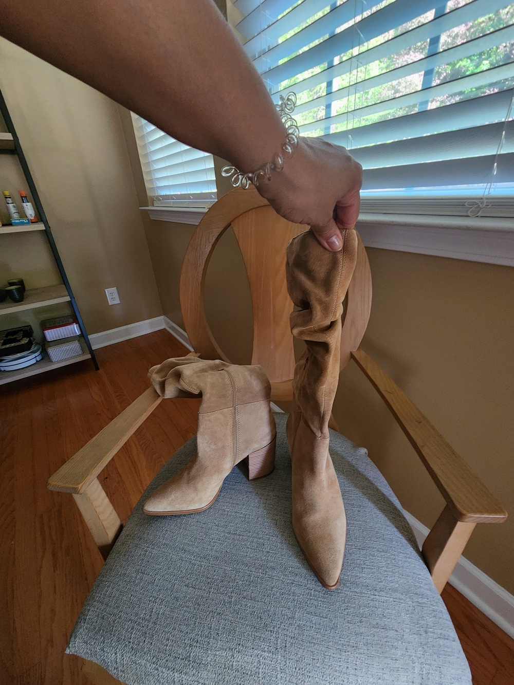 Steve Madden Suede Slouch Knee Boots - Picture 3 of 9